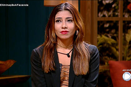 Ingrid ohara em trecho da noite de eliminação em a fazenda 14
