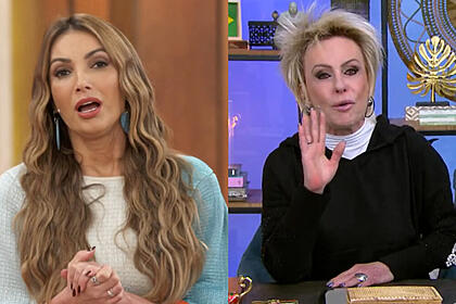 Patrícia poeta, no encontro, em montagem com ana maria braga, no mais você