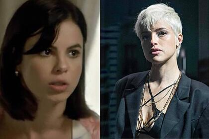 Donatela (sthefany brito) em amor sem igual; montagem com agatha moreira (giovanna) em verdades secretas ii