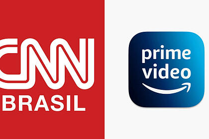 CNN Brasil e Prime Video em uma montagem