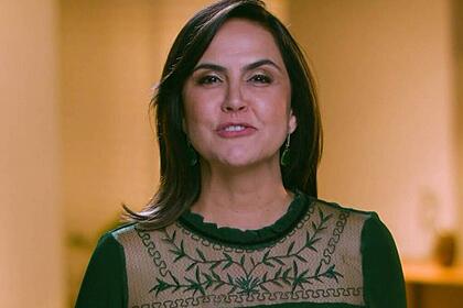 Carla Cecato em trecho da campanha eleitoral de Jair Bolsonaro na televisão