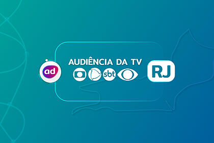 Arte de divulgação da audiência dos dados consolidados de audiência da TV do Rio de Janeiro