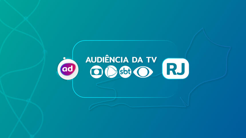 Arte de divulgação da audiência dos dados consolidados de audiência da TV do Rio de Janeiro