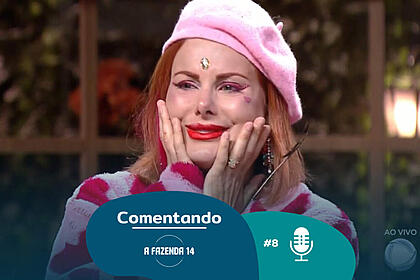 Deborah Albuquerque com as mãos na boca após saber da eliminação
