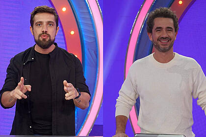 Montagem com o ator Rafael Cardoso na primeira foto e Felipe Andreoli na segunda foto