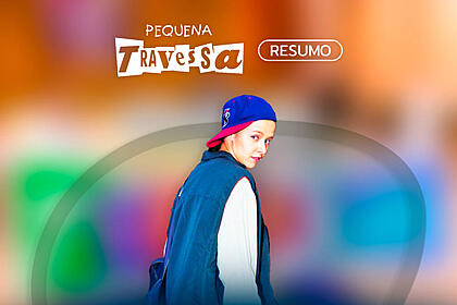 Arte de divulgação do resumo semanal da novela pequena travessa, exibida no sbt