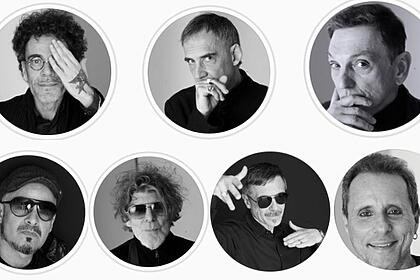 Foto em preto e branco do perfil dos ex-vocalistas do Titãs no Instagram