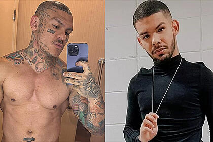 Montagem com fotos de Toduro e Vyni