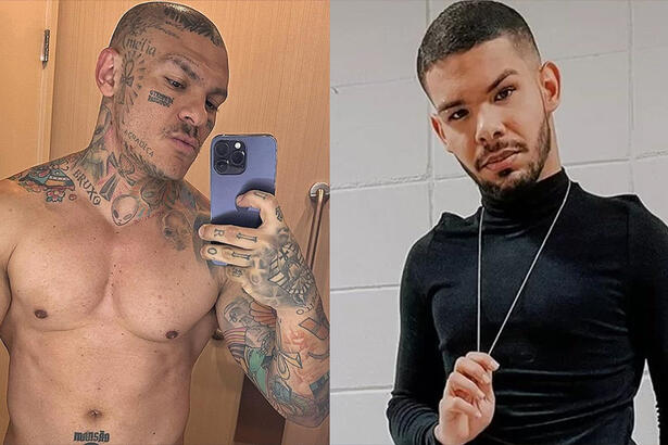 Montagem com fotos de Toduro e Vyni