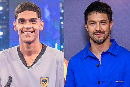 Montagem com fotos de Luva de Pedreiro e Romulo Estrela