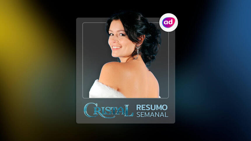 Arte do resumo semanal da novela Cristal exibia no SBT