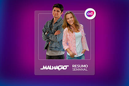 Arte de divulgação do resumo semanal da novela malhação 2010 exibida no viva