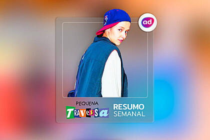 Arte do resumo semanal da novela pequena travessa exibida no sbt