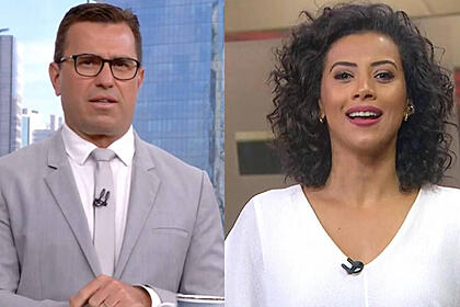 Rodrigo Bocardi e Aline Midlej em uma montagem
