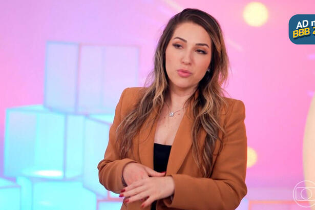 Amanda na chamada de apresentação do BBB 23