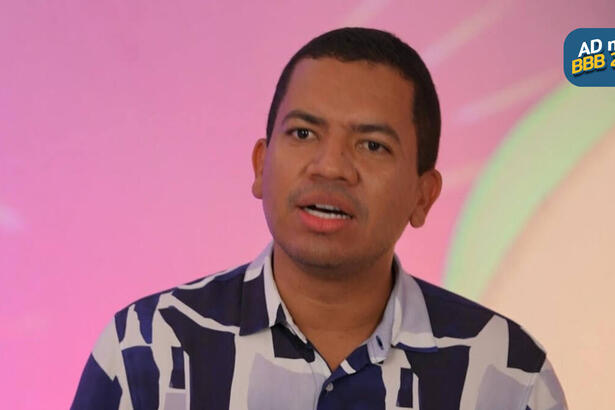 Bruno na chamada de apresentação do BBB 23