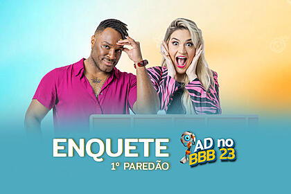 Fred Nicácio e Marília na arte de divulgação do 1º Paredão do BBB 23