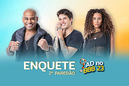 Cezar, Gabriel e Domitila na arte da enquete do paredão no BBB 23