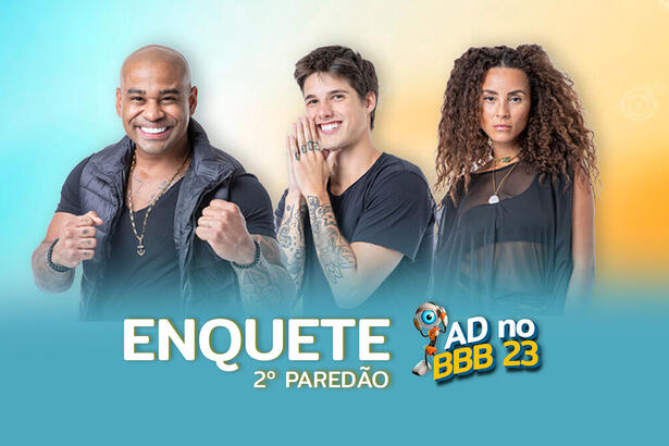 Cezar, Gabriel e Domitila na arte da enquete do paredão no BBB 23