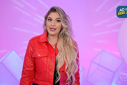 Marília na chamada de apresentação do BBB 23