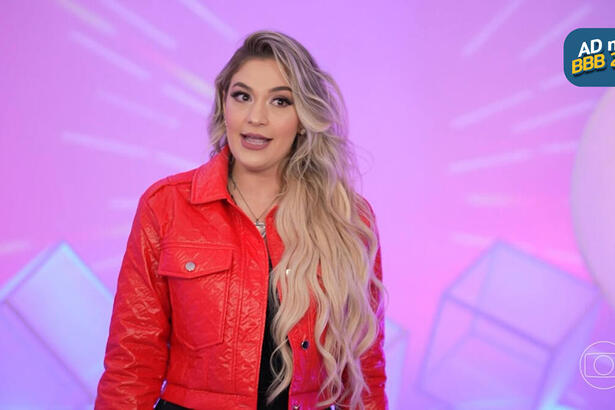 Marília na chamada de apresentação do BBB 23
