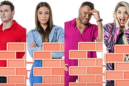 Gustavo, Key Alves, Fred Nicácio e Marília em fotos oficiais do primeiro Paredão