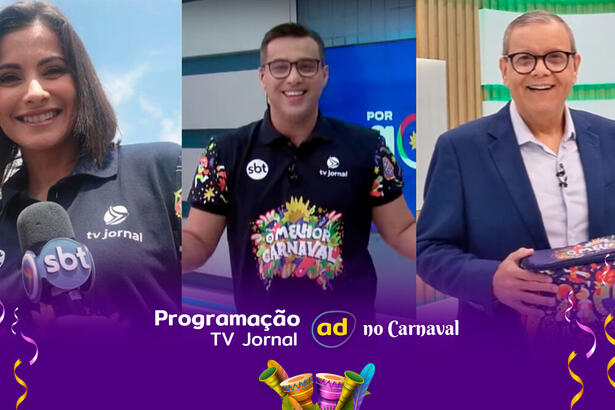 Anne Barretto, Fábio Araújo e Ciro Bezerra estarão na cobertura do Carnaval da TV Jornal