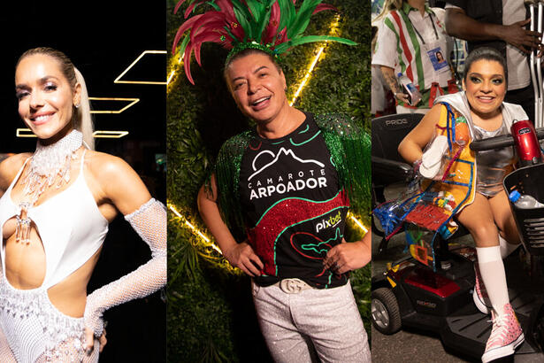 Monique Alfradique, David Brazil e Pequena Lo chegam no Camarote Arpoador no 1º Dia de Desfiles das Escolas de Samba do Rio de Janeiro