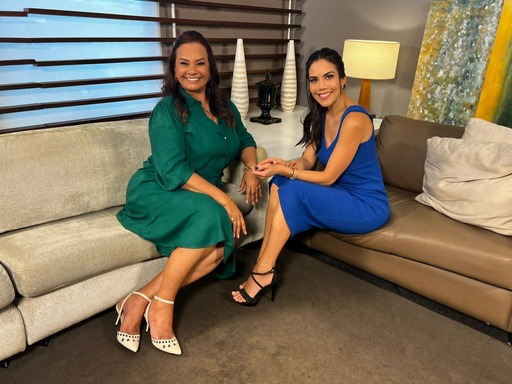 Solange Couto e Daniela Albuquerque em gravação para o Sensacional desta quinta-feira (9)