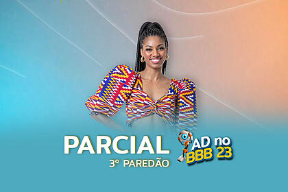 Tina na arte de divulgação da enquete do 3º Paredão do BBB 23