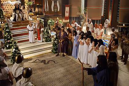 Cena de os dez mandamentos, sucesso de audiência na record tv