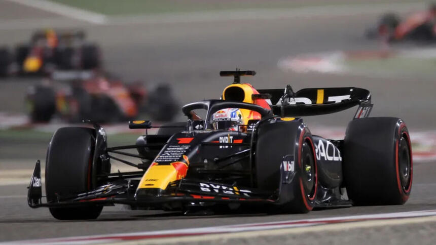 Carro de Max Verstappen na corrida do GP do Bahrein 2023 de Fórmula 1
