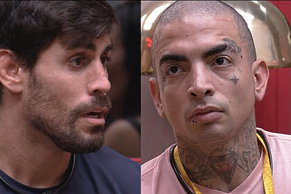 Antonio 'cara de sapato' ao lado do mc guimê no bbb 23