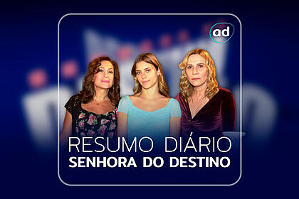 Arte Gráfica do Resumo Diário de Senhora do Destino no VIVA