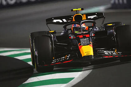 Carro de Sergio Pérez no GP da Arábia Saudita de Fórmula 1 2023