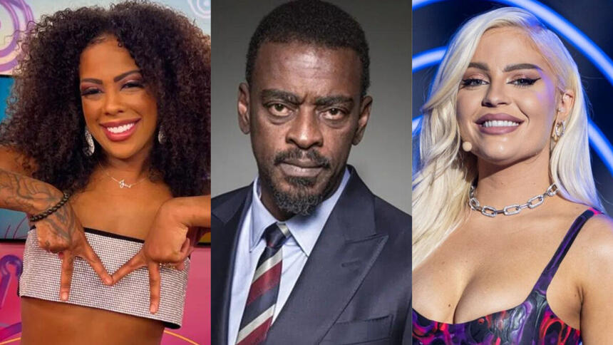 Marvvila, Seu Jorge e Luiza Sonza em uma montagem