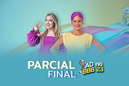 Aline Wirley e Amanda na arte de parte da enquete final do BBB 23