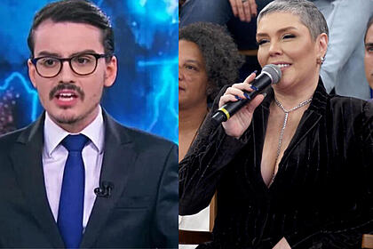 Dudu camargo e simony em uma montagem