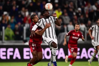 Trecho do jogo entre juventus e sevilla pela liga europa