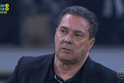 Luxemburgo, técnico do corinthians, em trecho da transmissão da globo no jogo da copa do brasil