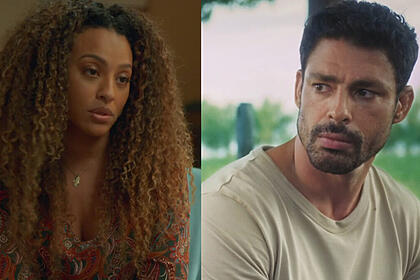Sheron menezzes, como sol na novela vai na fé, em montagem com cauã reymond, como caio em terra e paixão - montagem