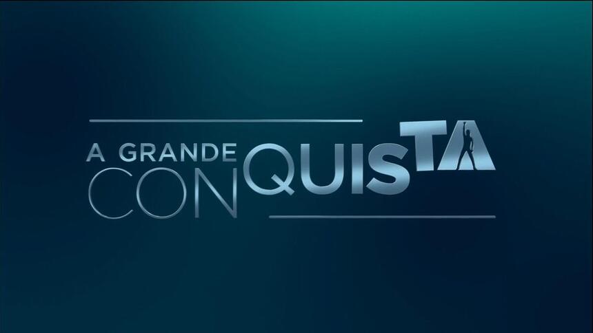 Logo do A Grande Conquista, exibido ao fim da abertura do programa