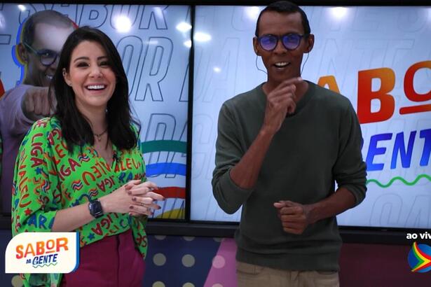 Amanda Maga e Chef Rivandro França passeiam pelo novo cenário do Sabor da Gente