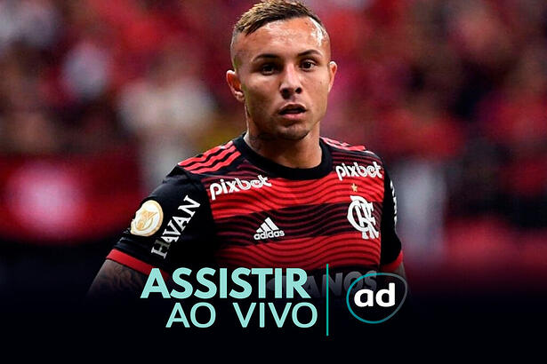 Arte onde assistir ao jogo Flamengo x Cruzeiro, pelo Brasileirão