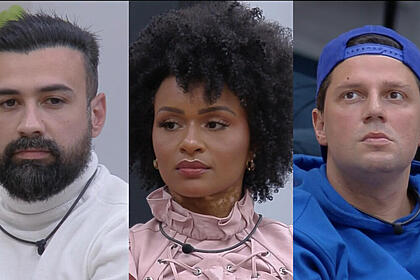 Bruno Tálamo, Natália Deodato e Thiago Servo na votação da 1ª Zona de Risco do A Grande Conquista