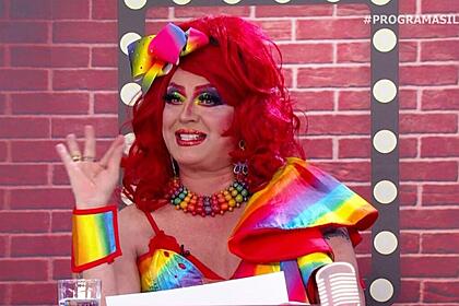 Dicesar montado de Drag queen no Programa Silvio Santos
