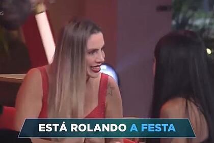 Faby e Monarca e Fernanda Medrado na festa do A Grande Conquista