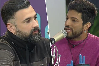 Bruno Tálamo e Ricardo Villardo em uma montagem durante a atividade de apontamento