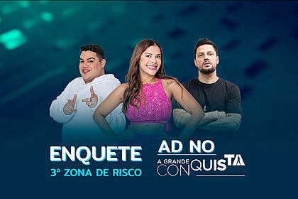 Arte da Enquete da 3ª Zona de Risco da temporada com Erick Ricarte, Gyselle Soares e Thiago Servo