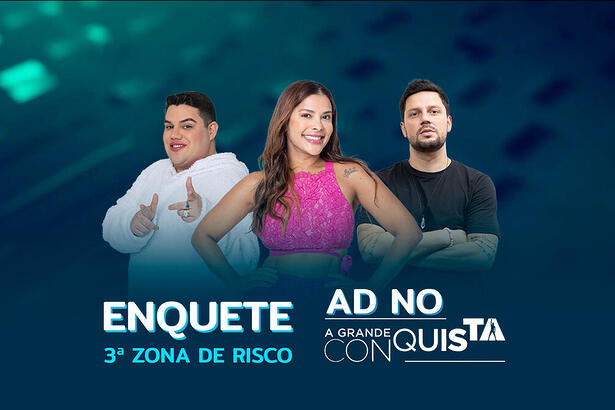 Arte da Enquete da 3ª Zona de Risco da temporada com Erick Ricarte, Gyselle Soares e Thiago Servo